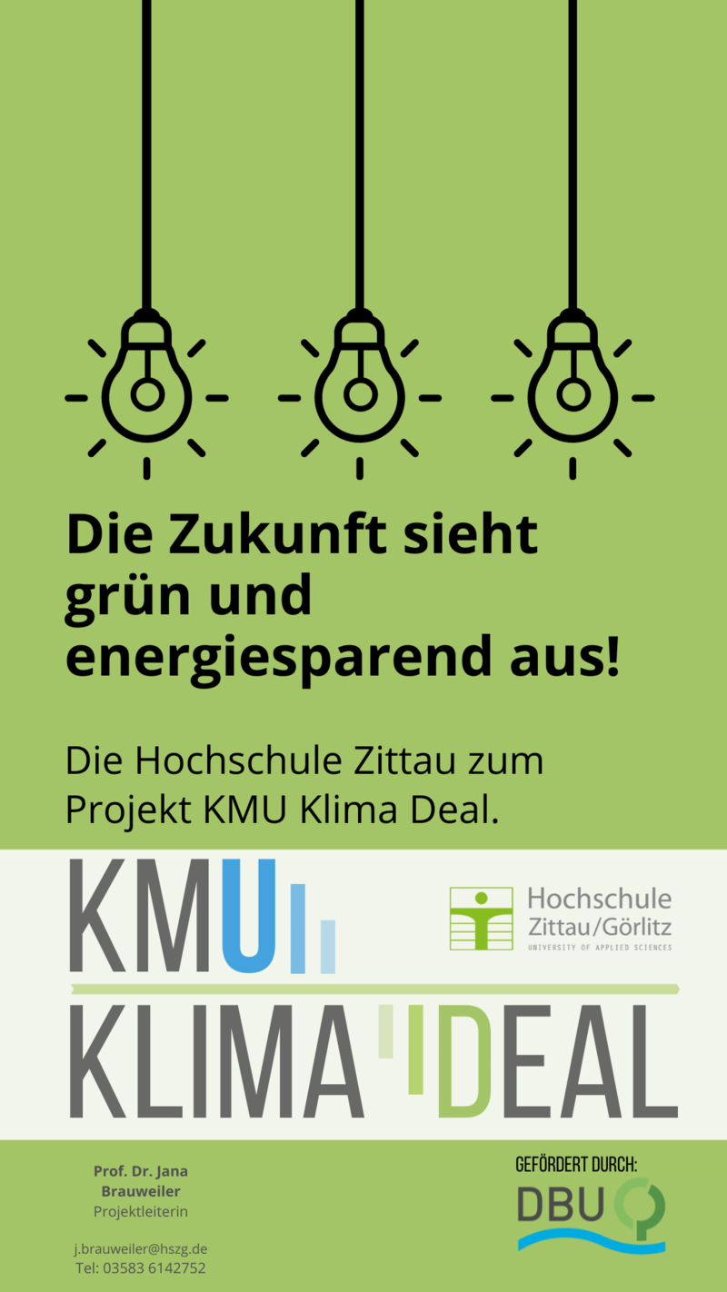 Die Hochschule zum Projekt KMU Klima Deal - Die Zukunft sieht grün und energiesparend aus!